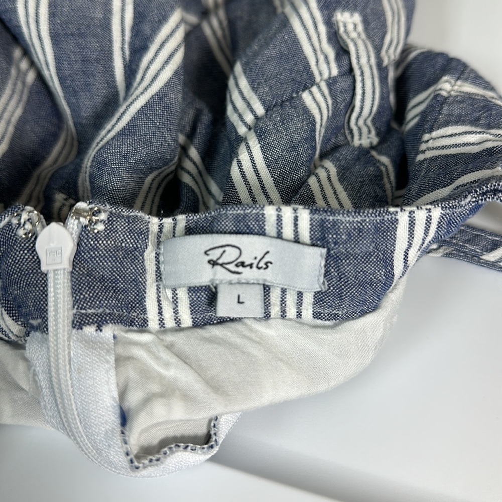 Rails Harper Normandy Stripe Jumpsuit Large - image 5